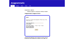 Desktop Screenshot of anagrammatic.net